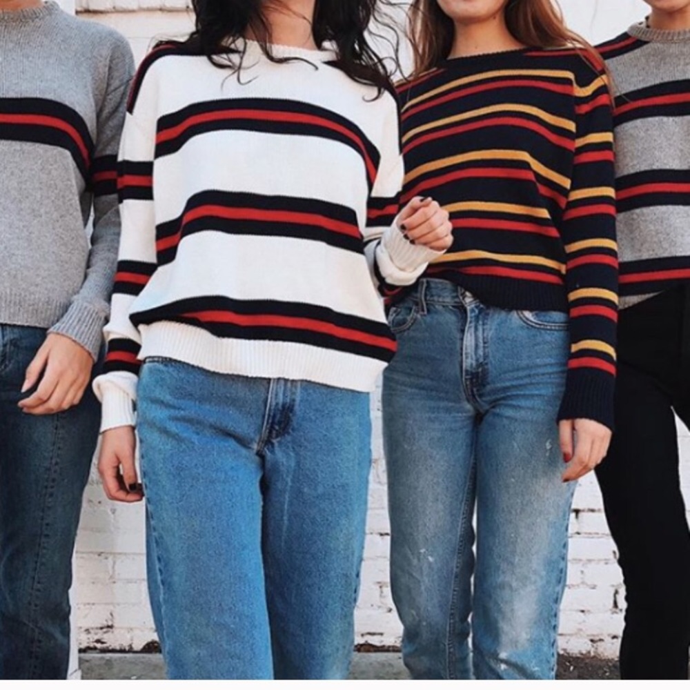 Bernadette cropped striped sweater